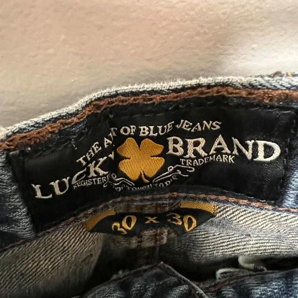 Lucky Brand Jeans Men's 30x30 Regular Size Black The Art Of Blue Jeans - Picture 3 of 8